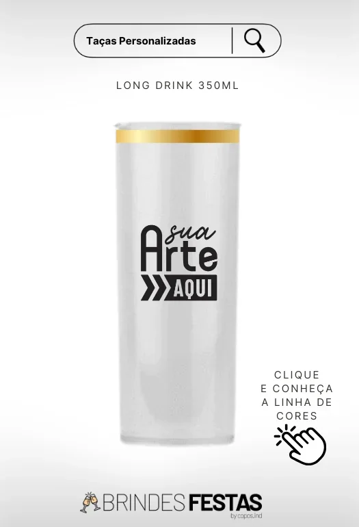 Long Drink 350 ml Borda Metalizada 